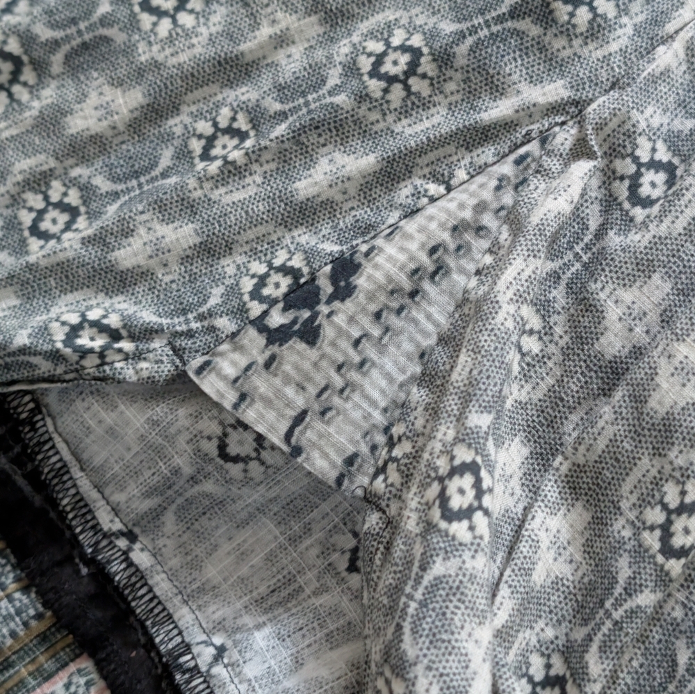 Boho Artisan Market Sleeveless Midi Dress – Patchwork Green Blue Cream Mauve S - Picture 11 of 14